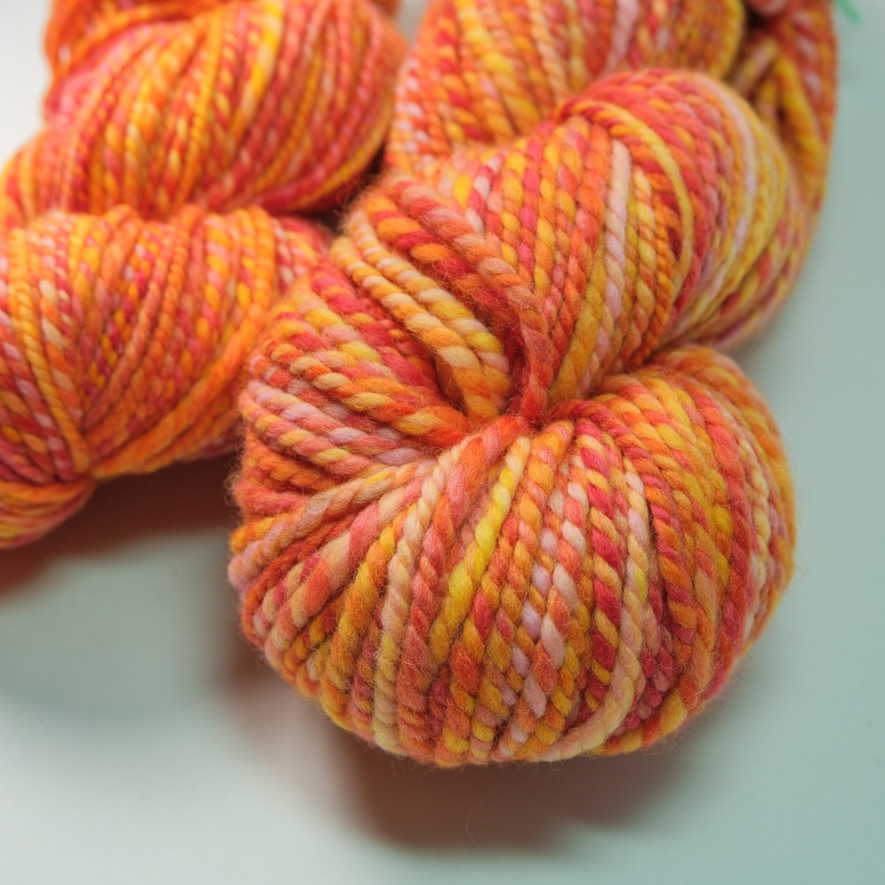 Candle Light Handspun Merino Wool 2-Ply Yarn 127 Yds